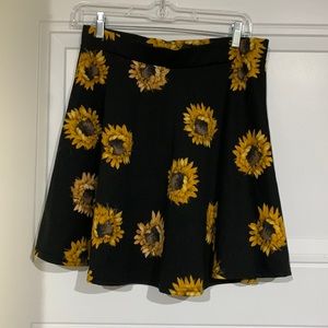 Sunflower skater skirt